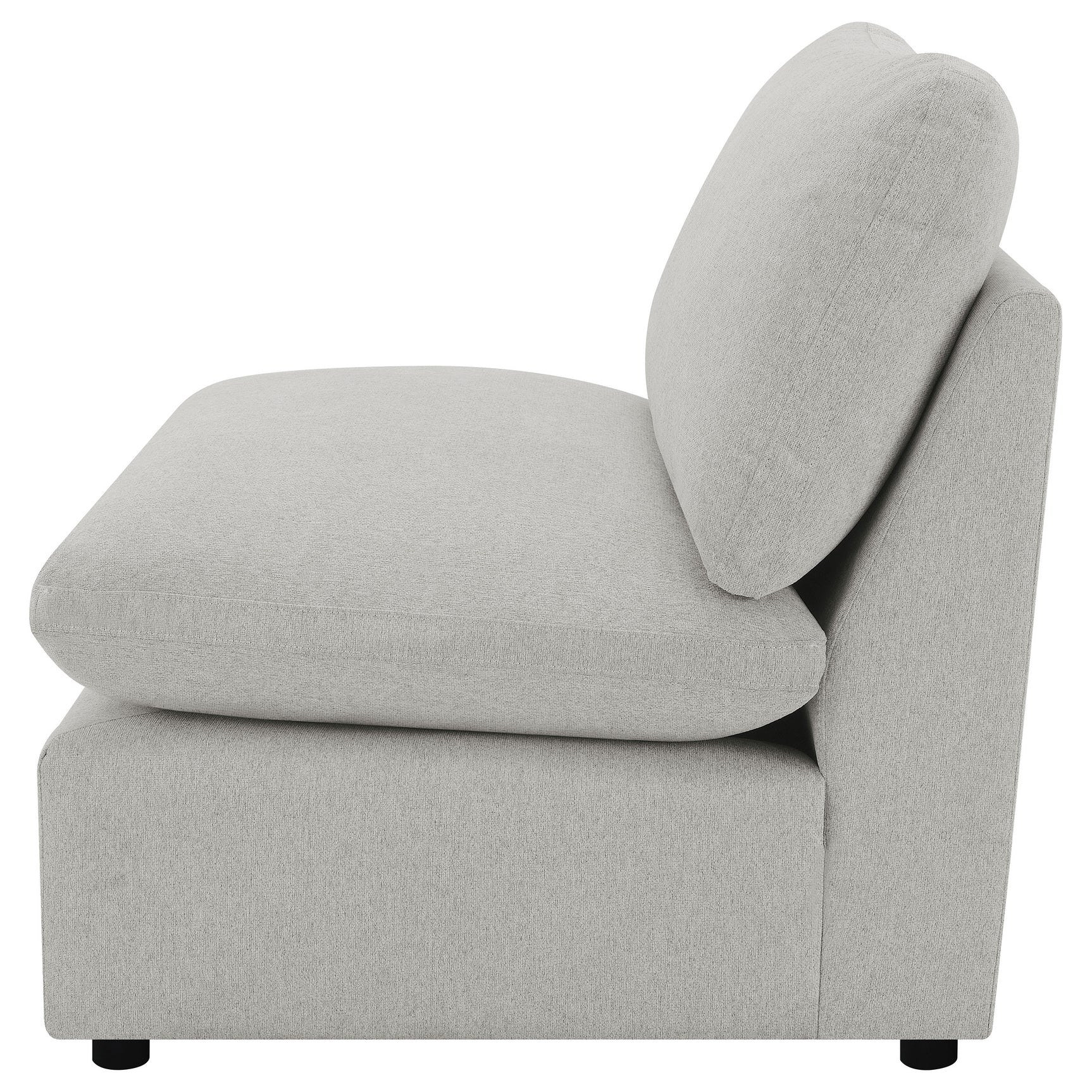 Collins Modular Armless Chair Grey - Tampa Furniture Outlet