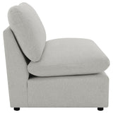 Collins Modular Armless Chair Grey - Tampa Furniture Outlet