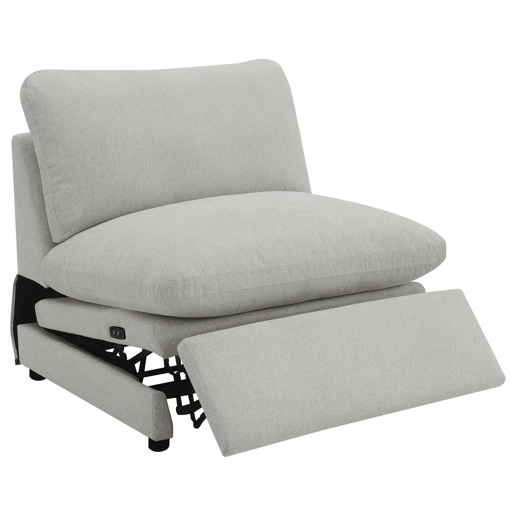 Collins Modular Power Armless Recliner Grey - Tampa Furniture Outlet