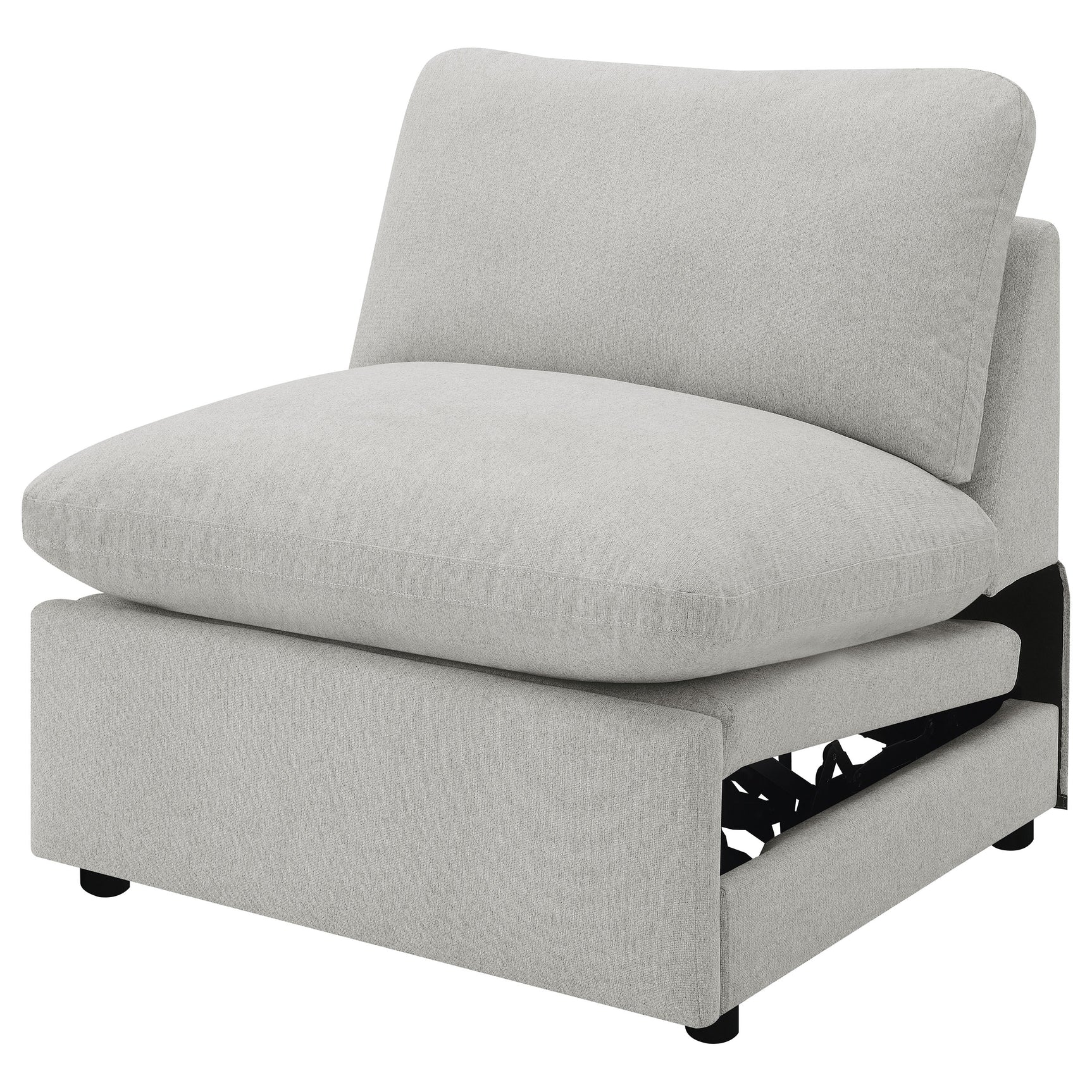 Collins Modular Power Armless Recliner Grey - Tampa Furniture Outlet