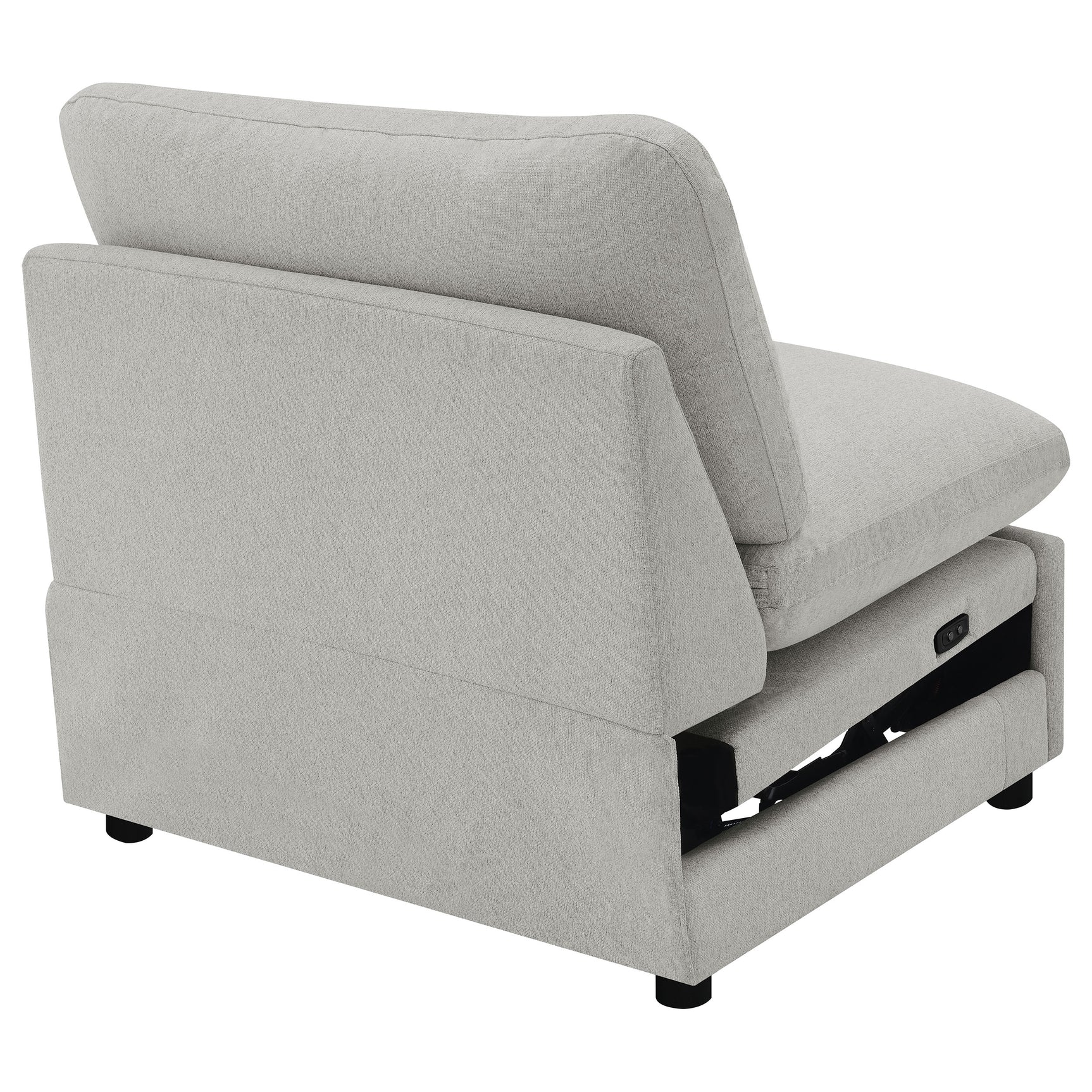 Collins Modular Power Armless Recliner Grey - Tampa Furniture Outlet