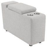 Tampa Furniture Outlet - Coaster - Collins Upholstered Modular Storage Console Grey - 609560CON