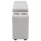 Collins Upholstered Modular Storage Console Grey - Tampa Furniture Outlet