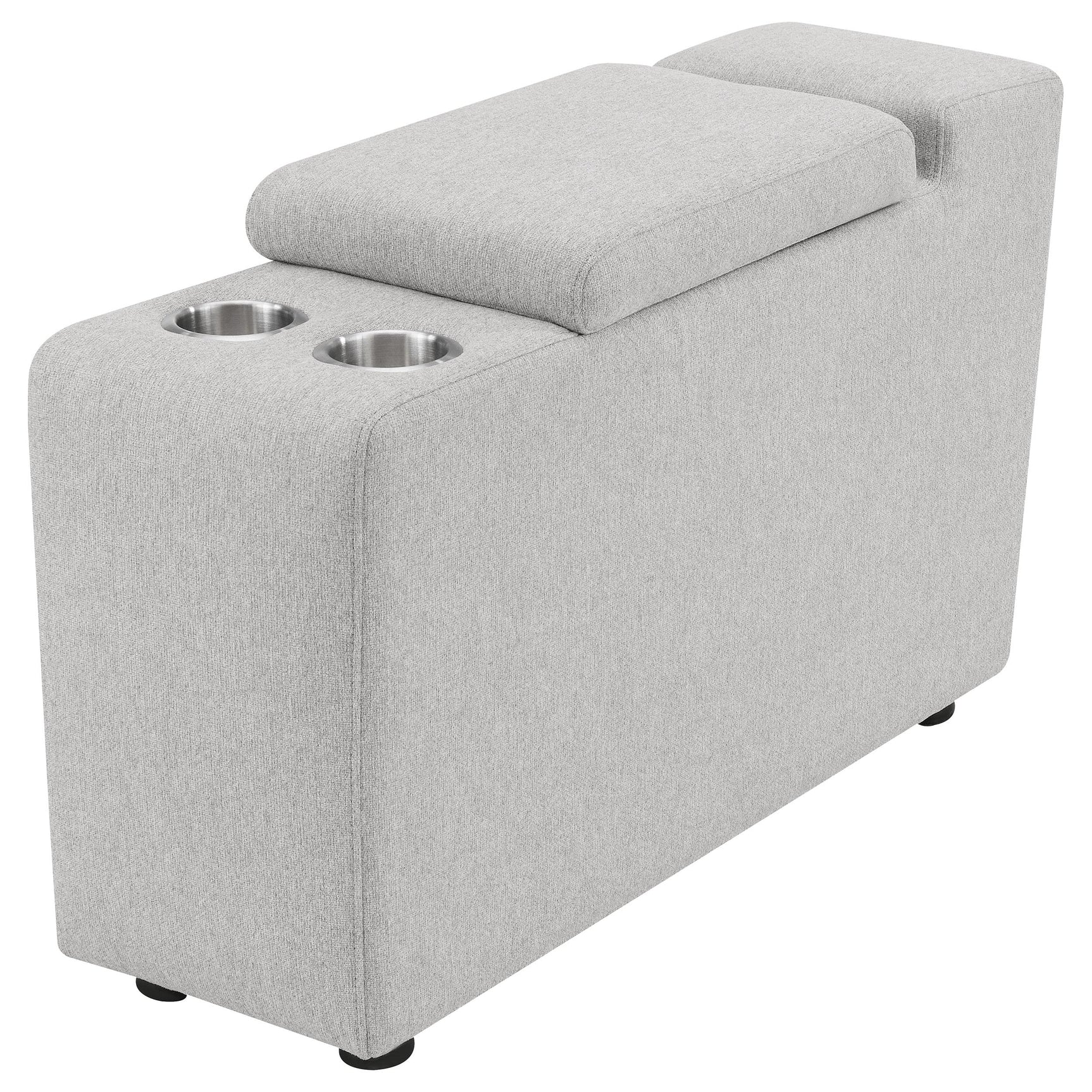 Collins Upholstered Modular Storage Console Grey - Tampa Furniture Outlet