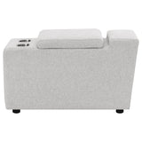 Collins Upholstered Modular Storage Console Grey - Tampa Furniture Outlet