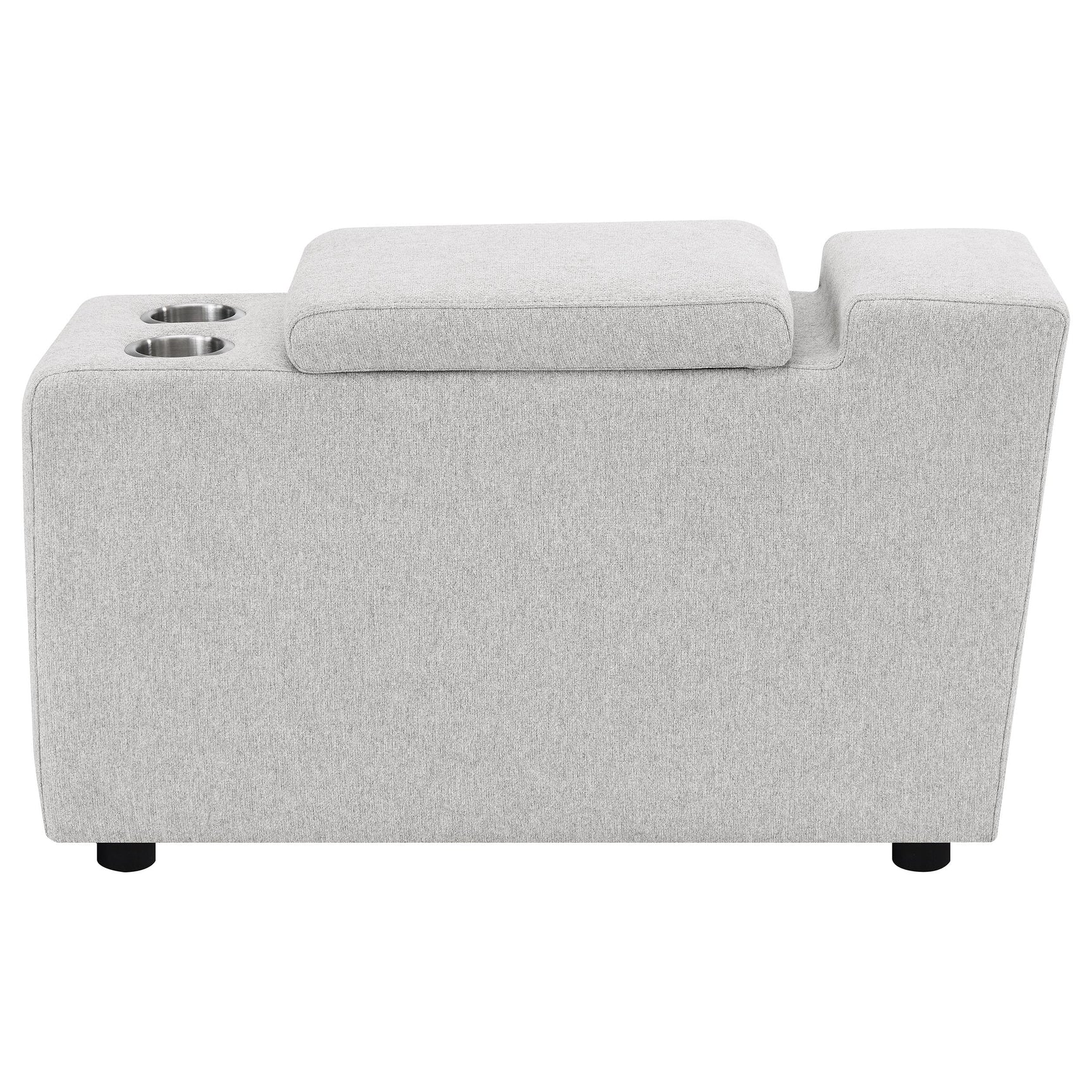 Collins Upholstered Modular Storage Console Grey - Tampa Furniture Outlet