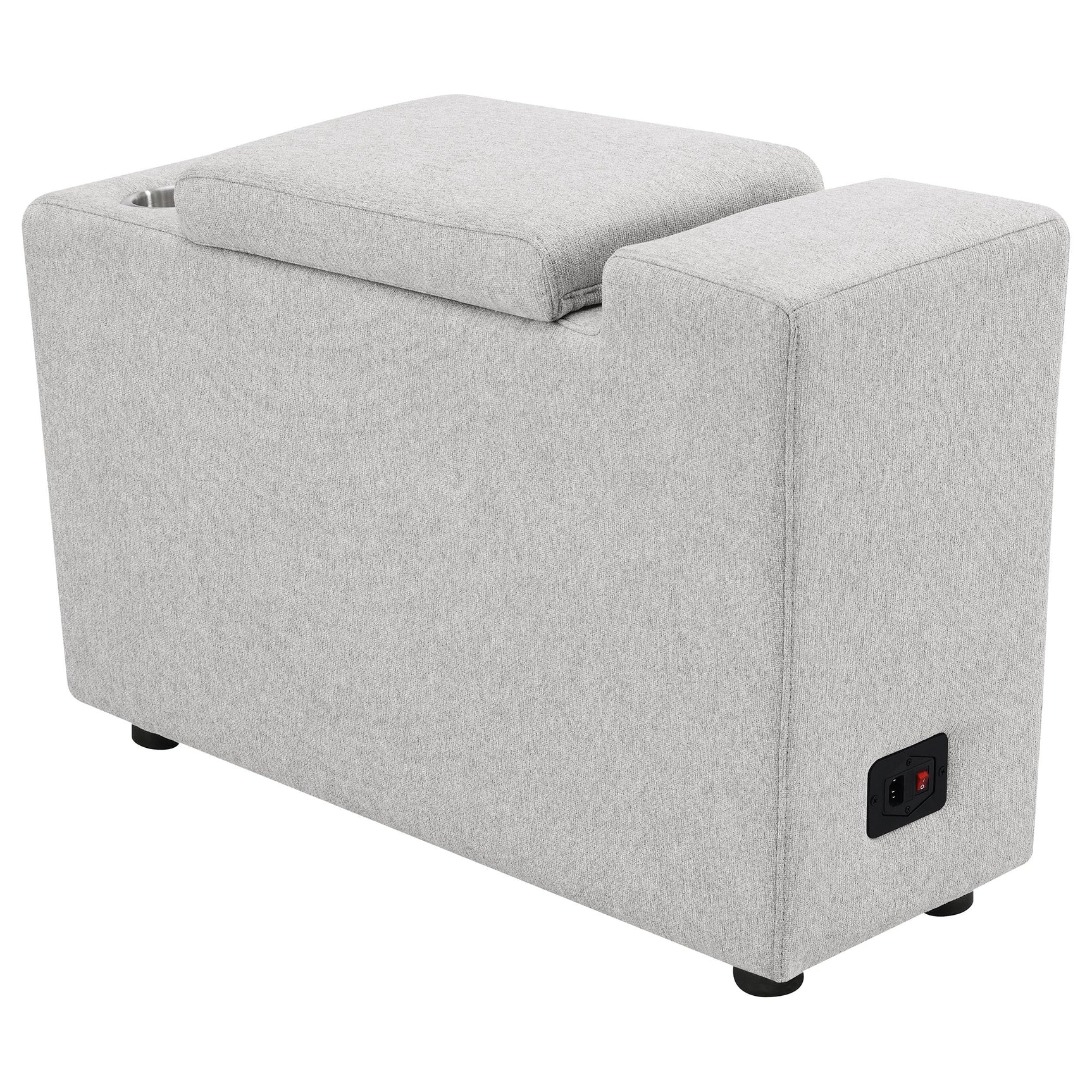 Collins Upholstered Modular Storage Console Grey - Tampa Furniture Outlet