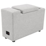 Collins Upholstered Modular Storage Console Grey - Tampa Furniture Outlet