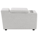 Collins Upholstered Modular Storage Console Grey - Tampa Furniture Outlet