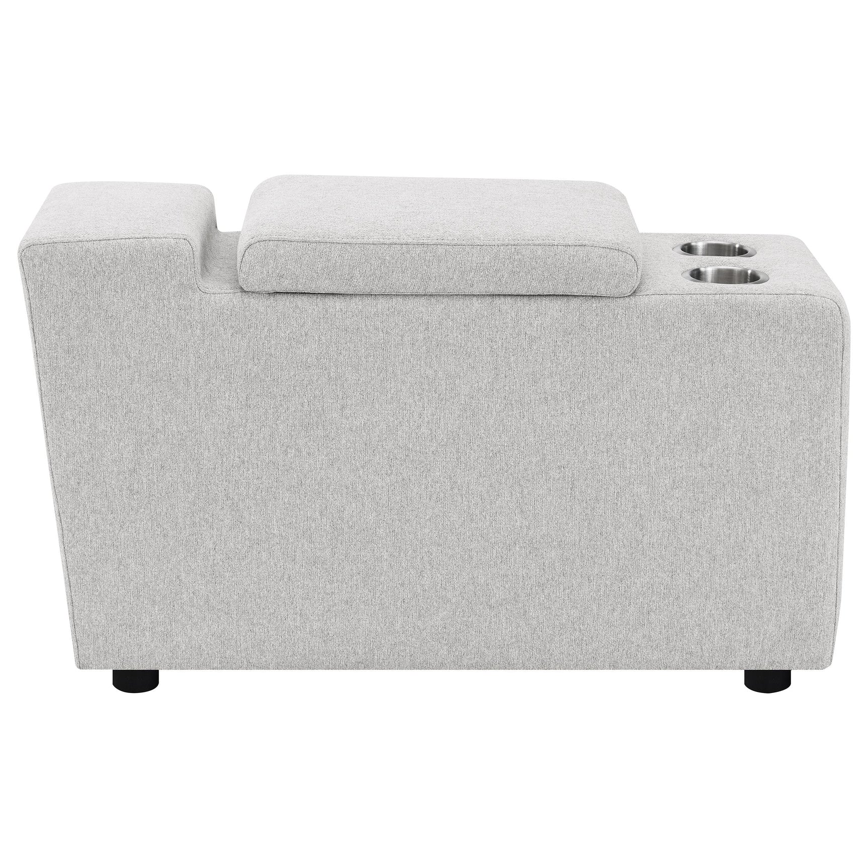 Collins Upholstered Modular Storage Console Grey - Tampa Furniture Outlet