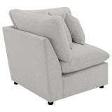 Collins Modular Corner Chair Grey - Tampa Furniture Outlet
