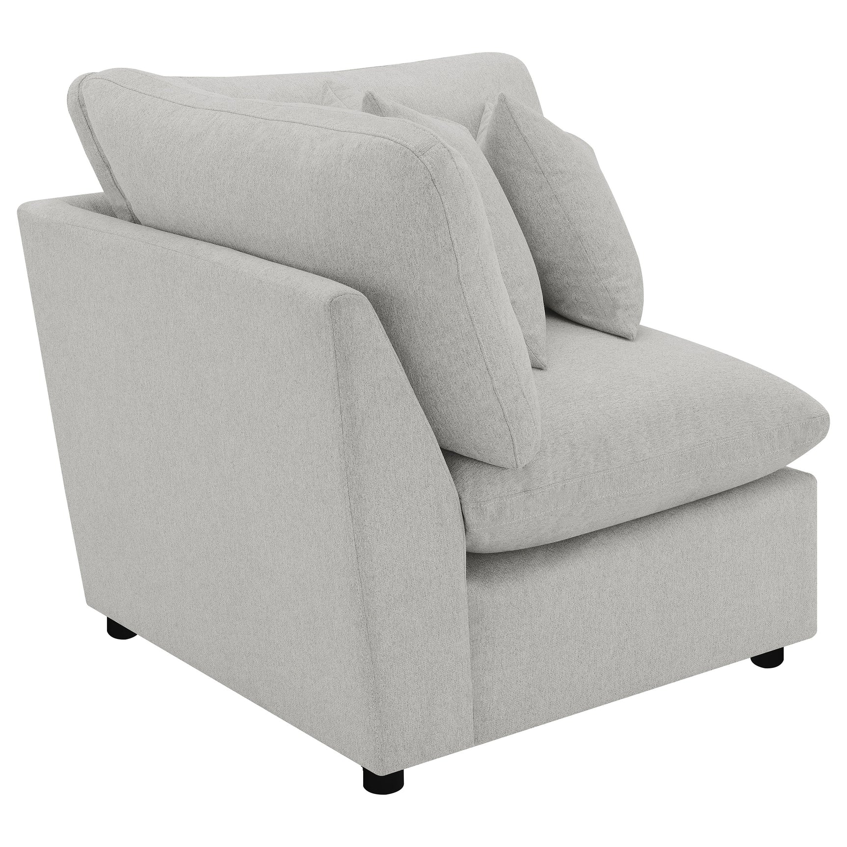 Collins Modular Corner Chair Grey - Tampa Furniture Outlet