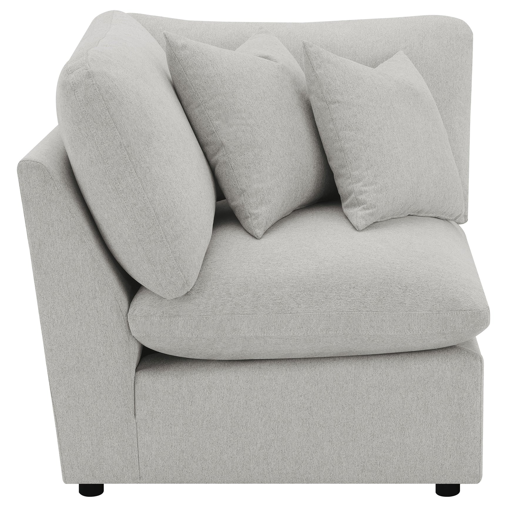 Collins Modular Corner Chair Grey - Tampa Furniture Outlet