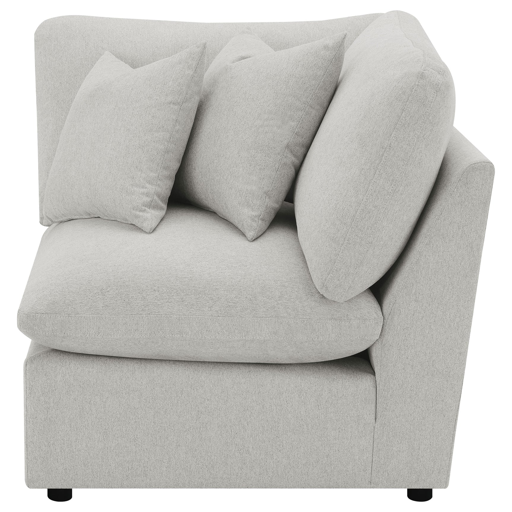 Collins Modular Corner Chair Grey - Tampa Furniture Outlet