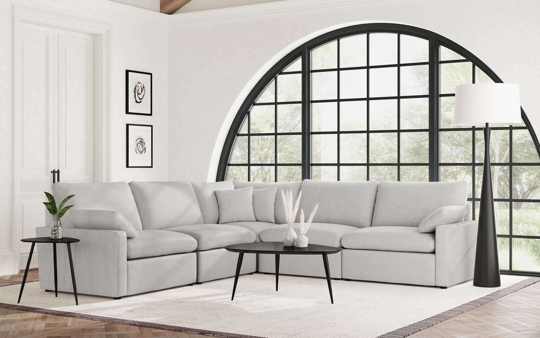 Collins Modular LAF Power Recliner Grey - Tampa Furniture Outlet