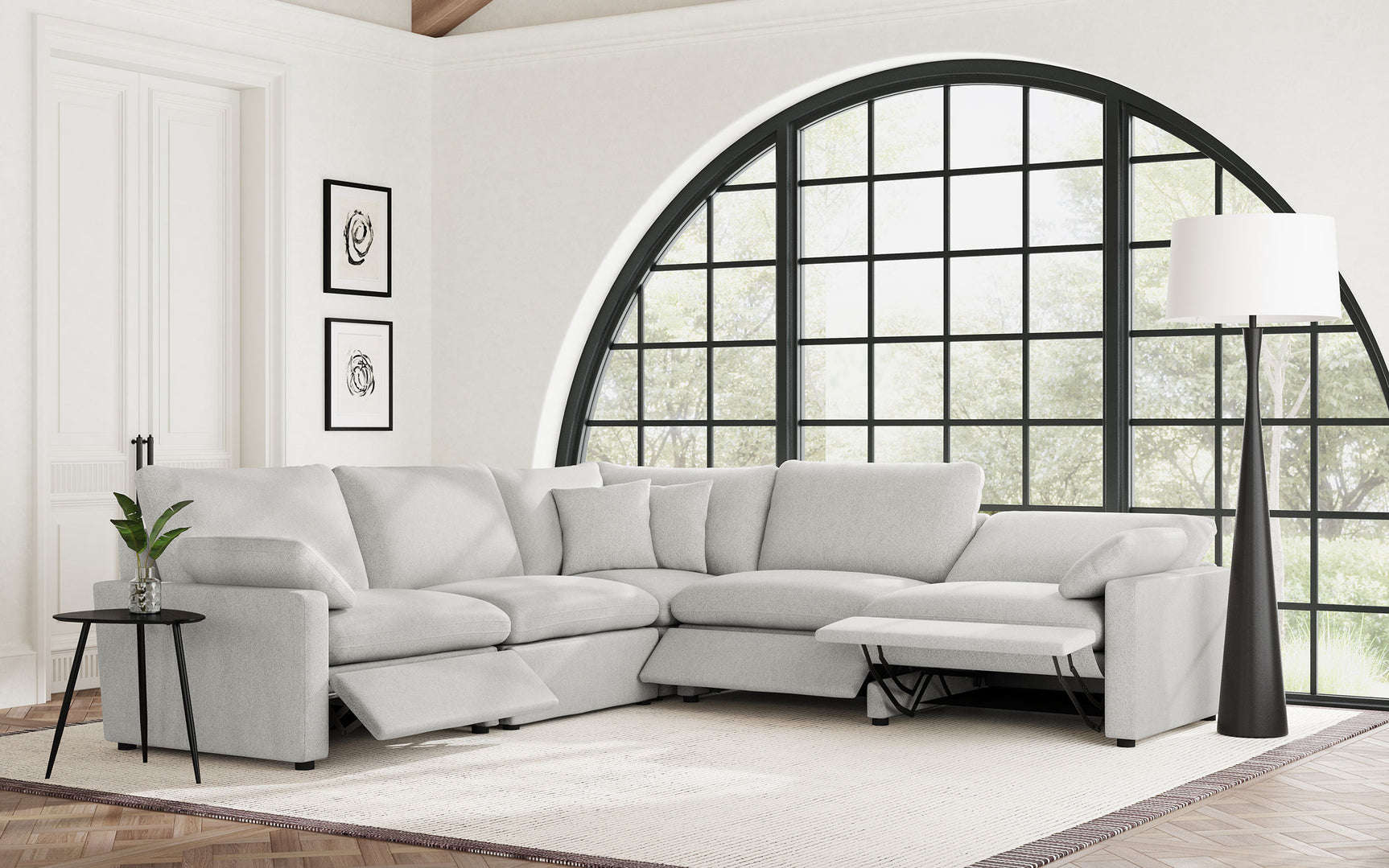 Collins Modular LAF Power Recliner Grey - Tampa Furniture Outlet