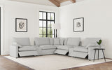 Collins 7-piece Modular Power Reclining Sectional Grey - Tampa Furniture Outlet