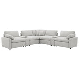 Collins 7-piece Modular Power Reclining Sectional Grey - Tampa Furniture Outlet