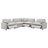 Collins 7-piece Modular Power Reclining Sectional Grey - Tampa Furniture Outlet
