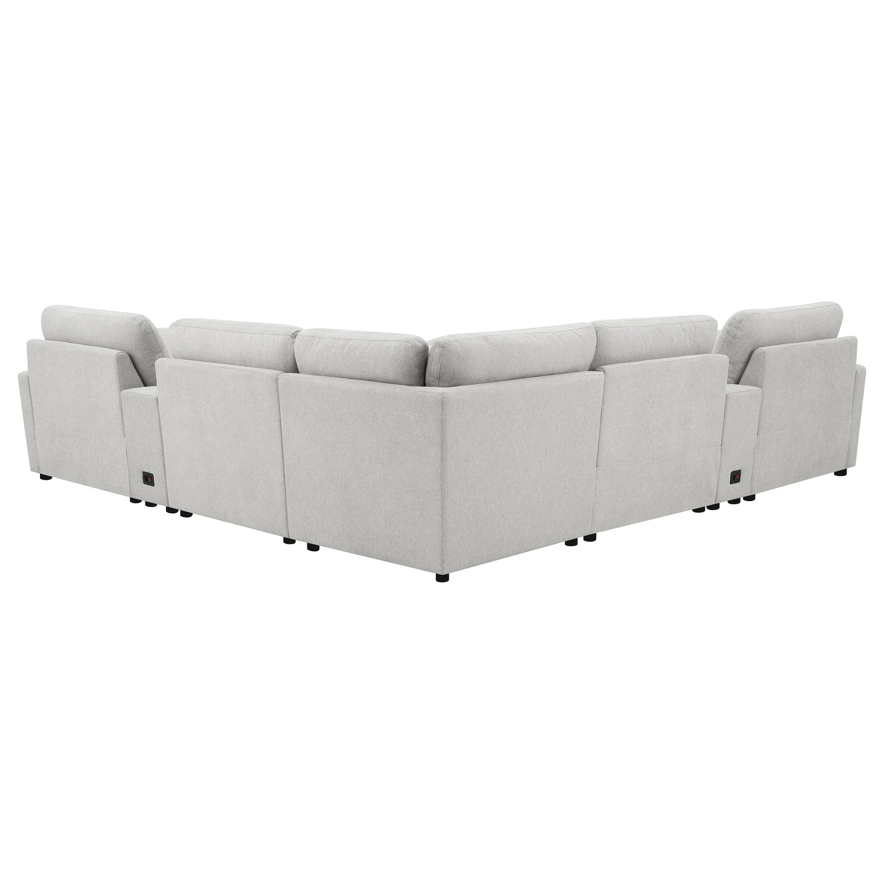 Collins 7-piece Modular Power Reclining Sectional Grey - Tampa Furniture Outlet