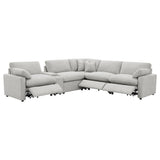 Collins 6-piece Modular Power Reclining Sectional Grey - Tampa Furniture Outlet