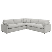 Tampa Furniture Outlet - Coaster - Collins 5-piece Modular Power Reclining Sectional Grey - 609560P