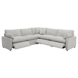Collins 5-piece Modular Power Reclining Sectional Grey - Tampa Furniture Outlet