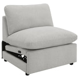 Collins 5-piece Modular Power Reclining Sectional Grey - Tampa Furniture Outlet