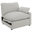 Tampa Furniture Outlet - Coaster - Collins Modular RAF Power Recliner Grey - 609560RRP
