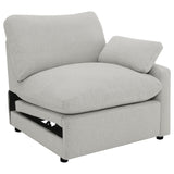 Tampa Furniture Outlet - Coaster - Collins Modular RAF Power Recliner Grey - 609560RRP