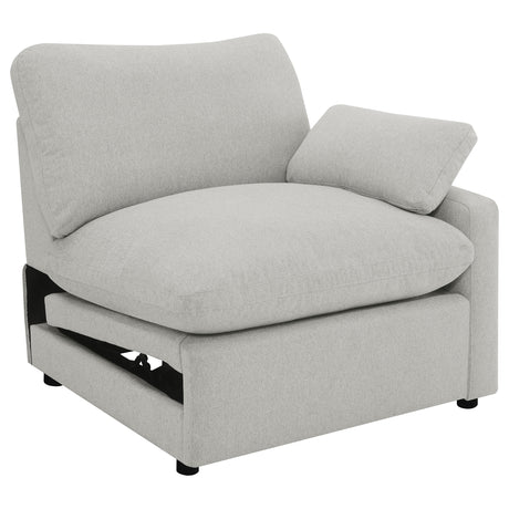 Tampa Furniture Outlet - Coaster - Collins Modular RAF Power Recliner Grey - 609560RRP