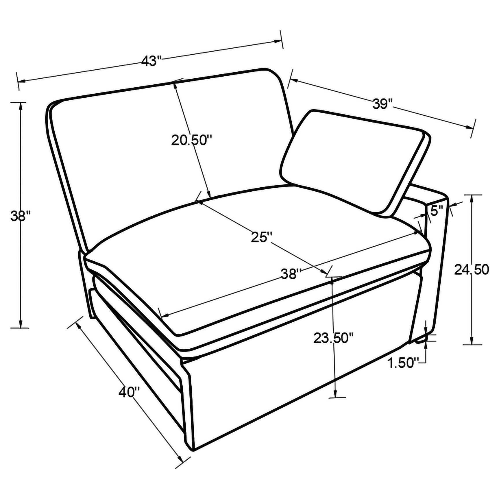 Collins Modular RAF Power Recliner Grey - Tampa Furniture Outlet