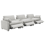 Collins 5-Piece Power Reclining Home Theater Seating Grey - Tampa Furniture Outlet