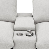 Collins 5-Piece Power Reclining Home Theater Seating Grey - Tampa Furniture Outlet