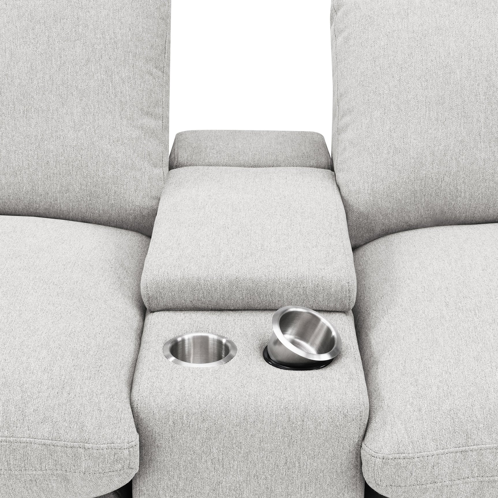 Collins 5-Piece Power Reclining Home Theater Seating Grey - Tampa Furniture Outlet