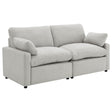 Tampa Furniture Outlet - Coaster - Collins Modular Power Loveseat Grey - 609562P