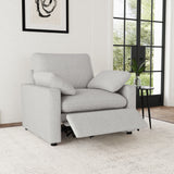 Collins Upholstered Power Recliner Chair Grey - Tampa Furniture Outlet