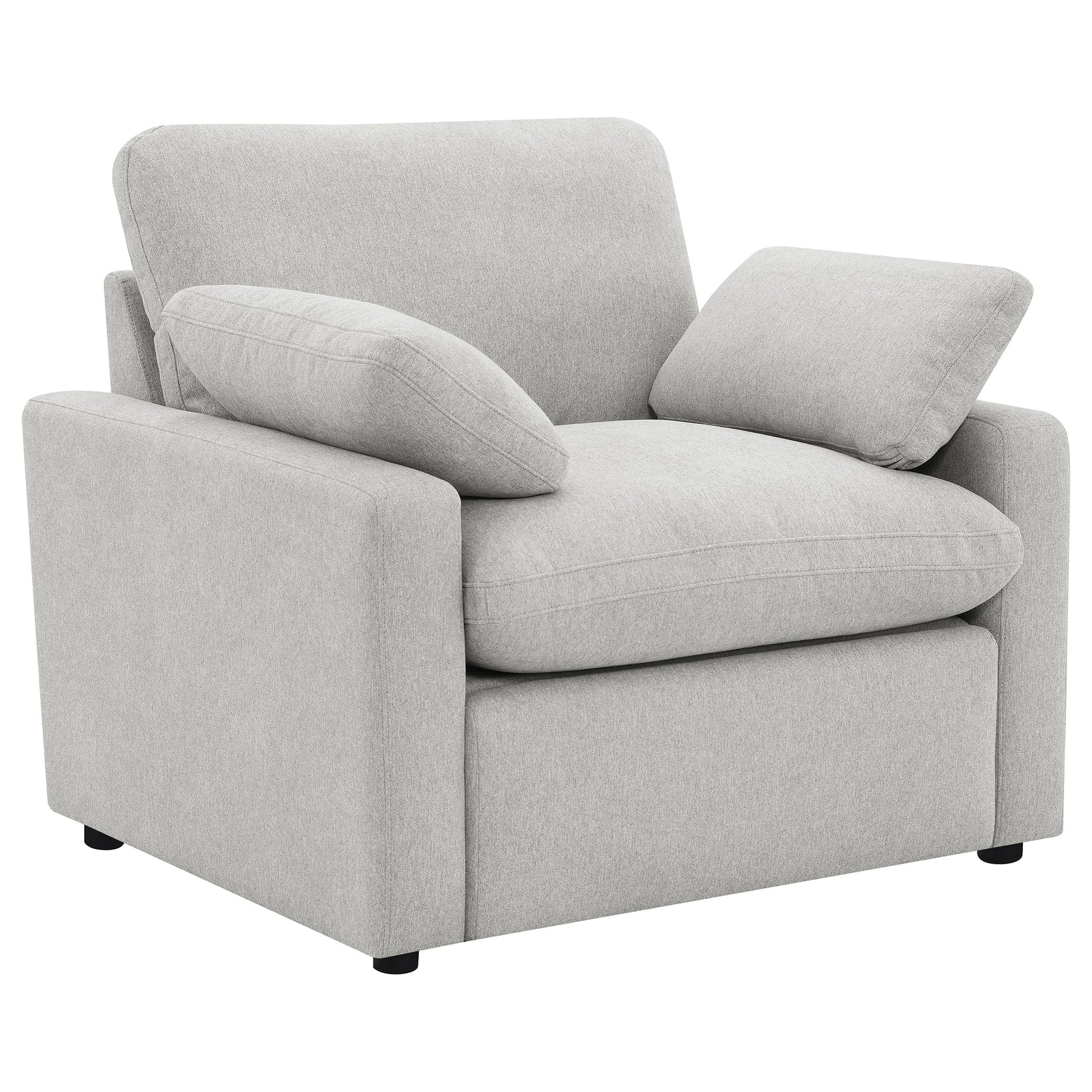 Tampa Furniture Outlet - Coaster - Collins Upholstered Power Recliner Chair Grey - 609563P