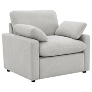 Tampa Furniture Outlet - Coaster - Collins Upholstered Power Recliner Chair Grey - 609563P