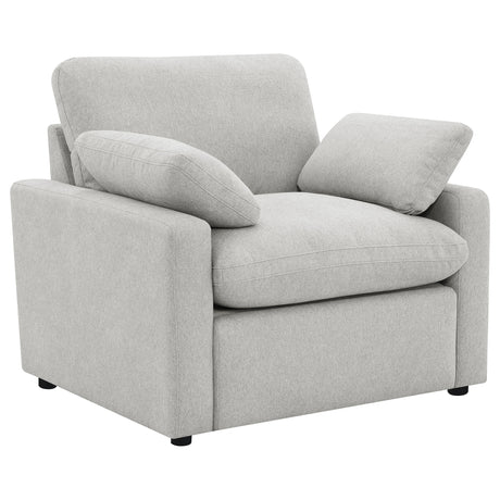 Tampa Furniture Outlet - Coaster - Collins Upholstered Power Recliner Chair Grey - 609563P