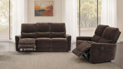 Tampa Furniture Outlet - Coaster - Navarro 2-piece Upholstered Reclining Sofa Set Dark Brown - 609571-S2