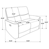 Navarro 2-piece Upholstered Reclining Sofa Set Dark Brown
