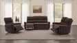 Tampa Furniture Outlet - Coaster - Navarro 3-piece Upholstered Reclining Sofa Set Dark Brown - 609571-S3
