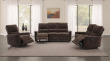 Tampa Furniture Outlet - Coaster - Navarro 3-piece Upholstered Reclining Sofa Set Dark Brown - 609571-S3