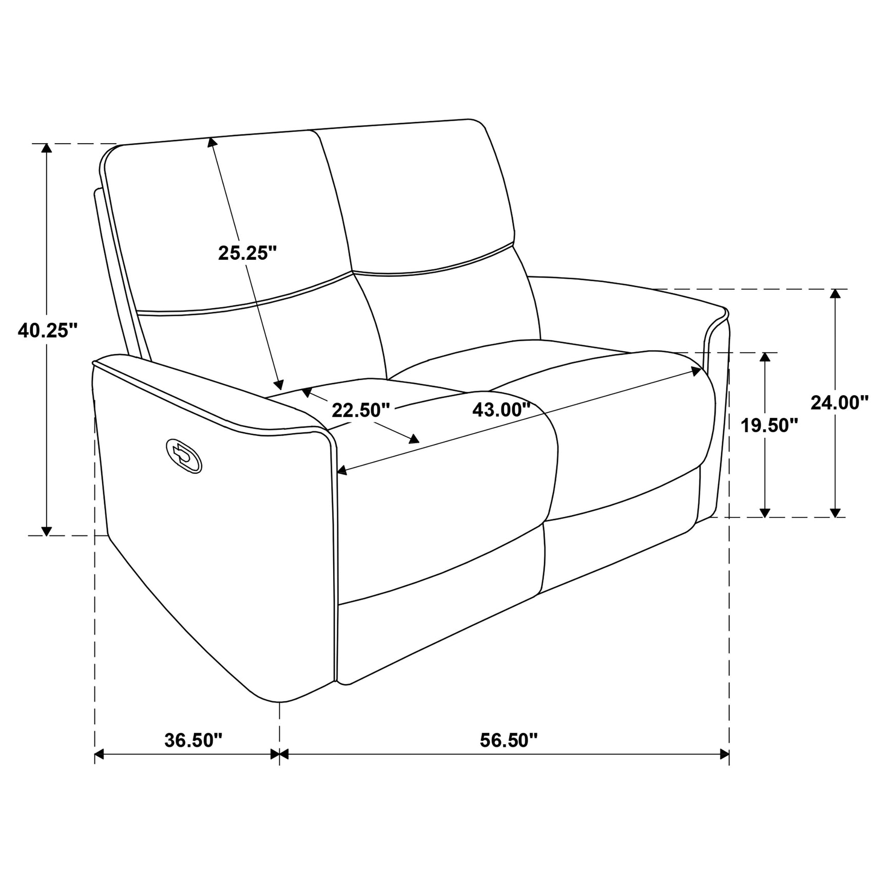 Navarro Chenille Upholstered Reclining Loveseat Burnt Orange