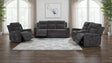 Tampa Furniture Outlet - Coaster - Kennett 3-piece Chenille Power Reclining Sofa Set Dark Grey - 610154P-S3