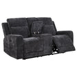 Tampa Furniture Outlet - Coaster - Kennett Chenille Upholstered Power Reclining Loveseat Grey - 610155P