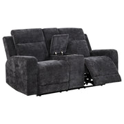 Tampa Furniture Outlet - Coaster - Kennett Chenille Upholstered Power Reclining Loveseat Grey - 610155P
