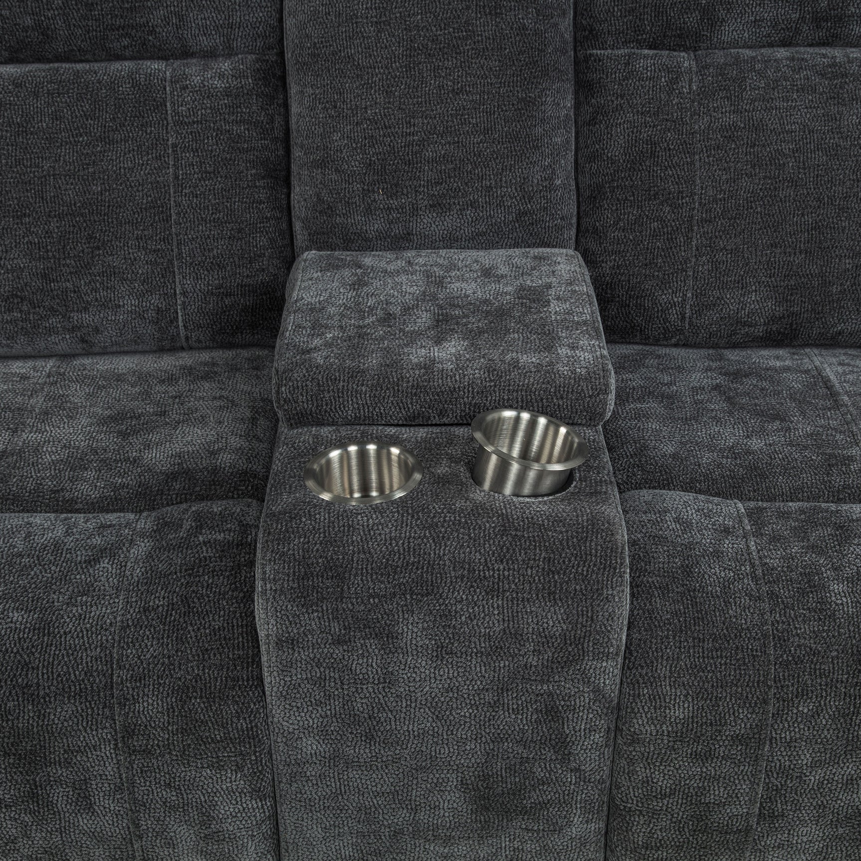 Kennett Chenille Upholstered Power Reclining Loveseat Grey