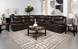 Sycamore Upholstered Power Reclining Sectional Sofa Brown - Tampa Furniture Outlet